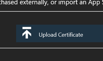 Upload your cert!