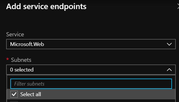 service endpoints